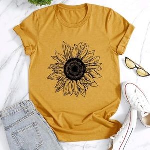 Mustard Sunflower T-shirt Super soft!